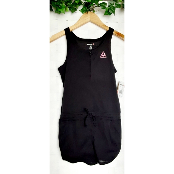 Reebok Girls Racerback Drawstring Active Jumpsuit - Picture 1 of 16